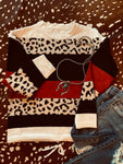 Leopard Color Block Sweater