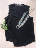 Black Lace Tank Top